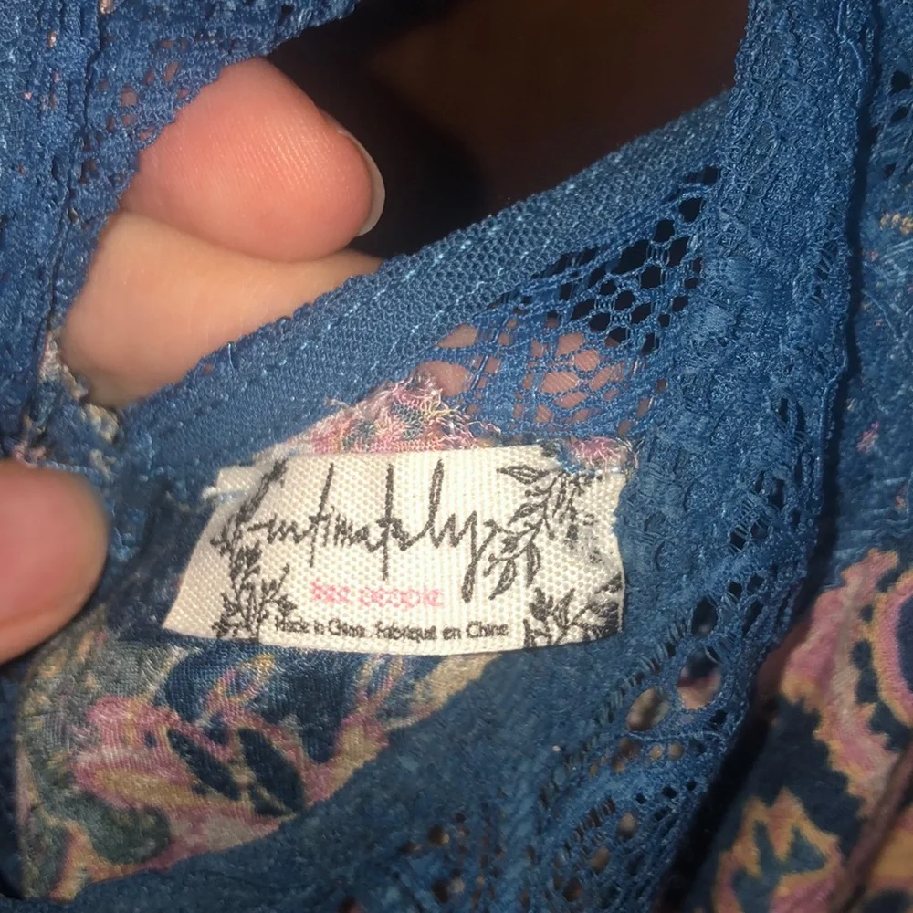 Free people blue floral  dress size small!